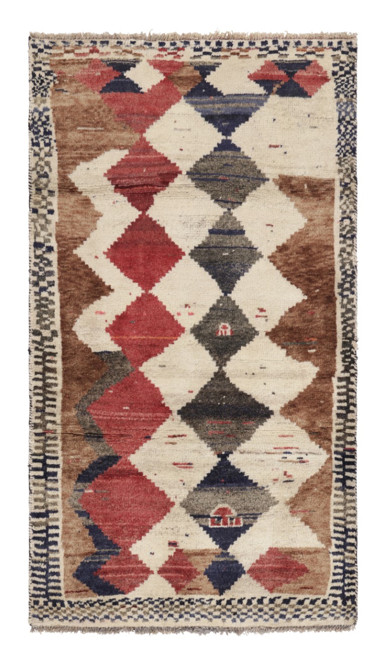 Vintage Gabbeh Geometric Rug