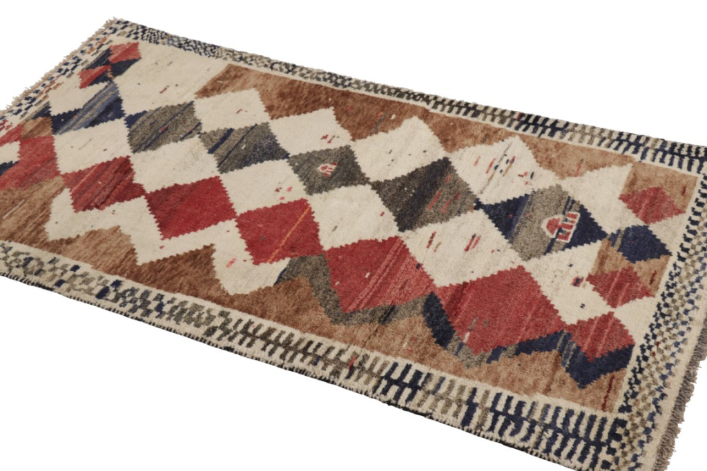 Vintage Gabbeh Geometric Rug