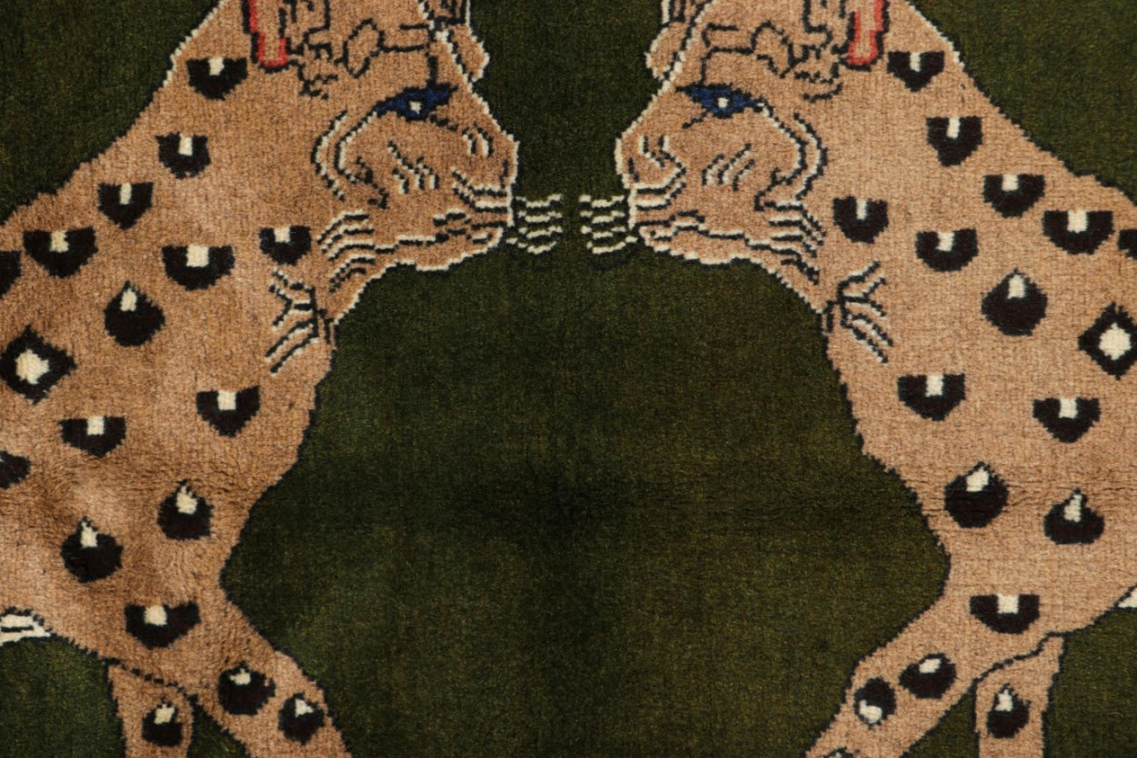 Vintage Gabbeh Pictorial Rug