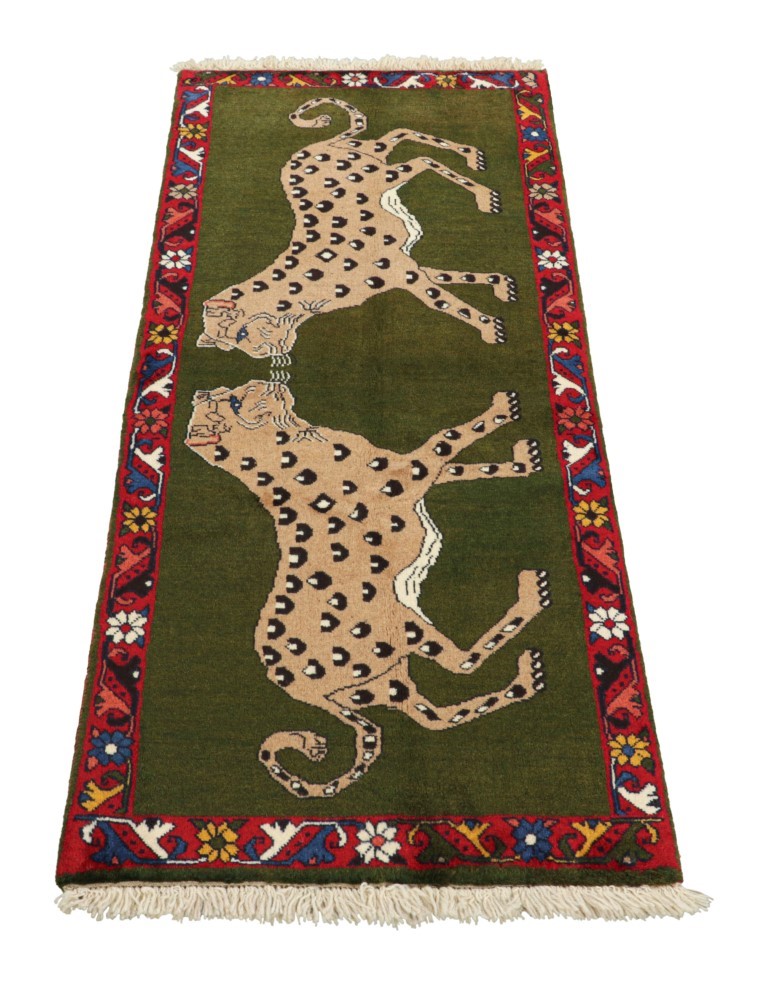Vintage Gabbeh Pictorial Rug