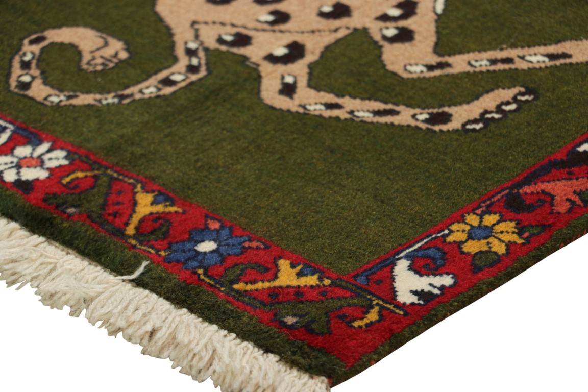 Vintage Gabbeh Pictorial Rug