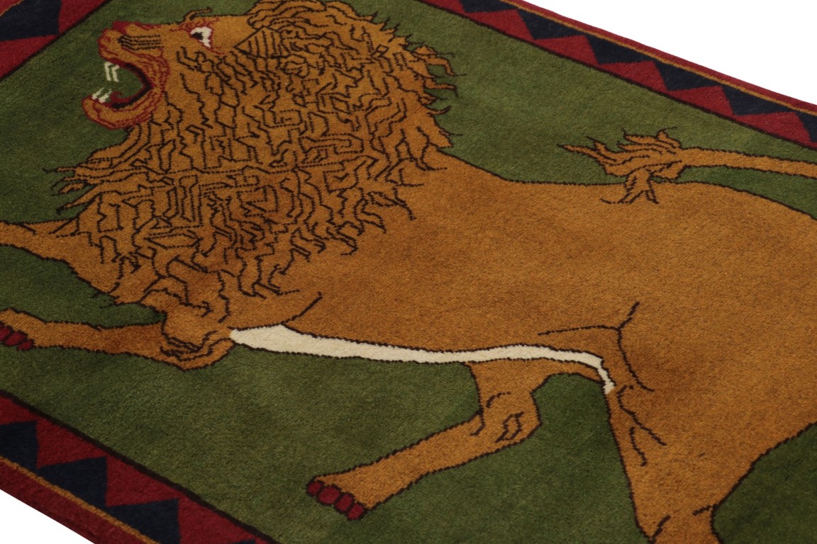 Vintage Gabbeh Pictorial Rug