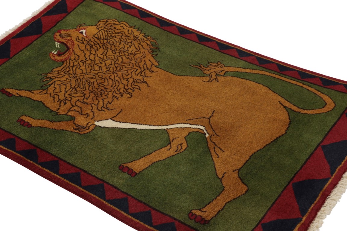 Vintage Gabbeh Pictorial Rug