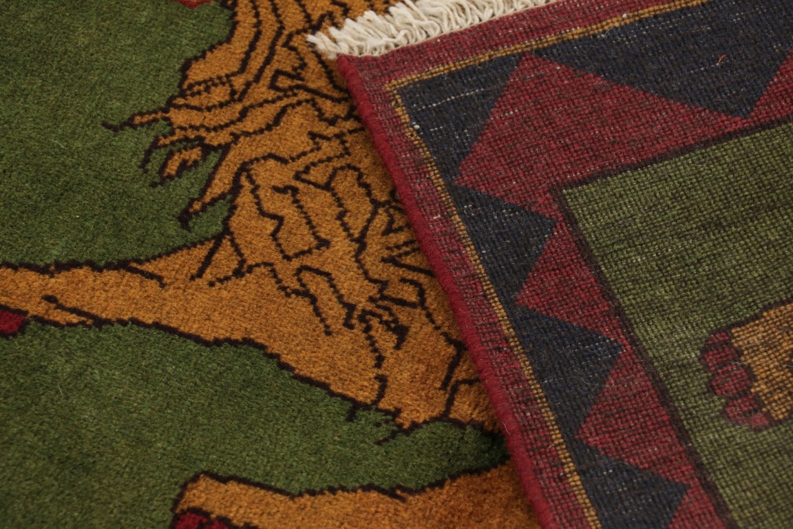 Vintage Gabbeh Pictorial Rug