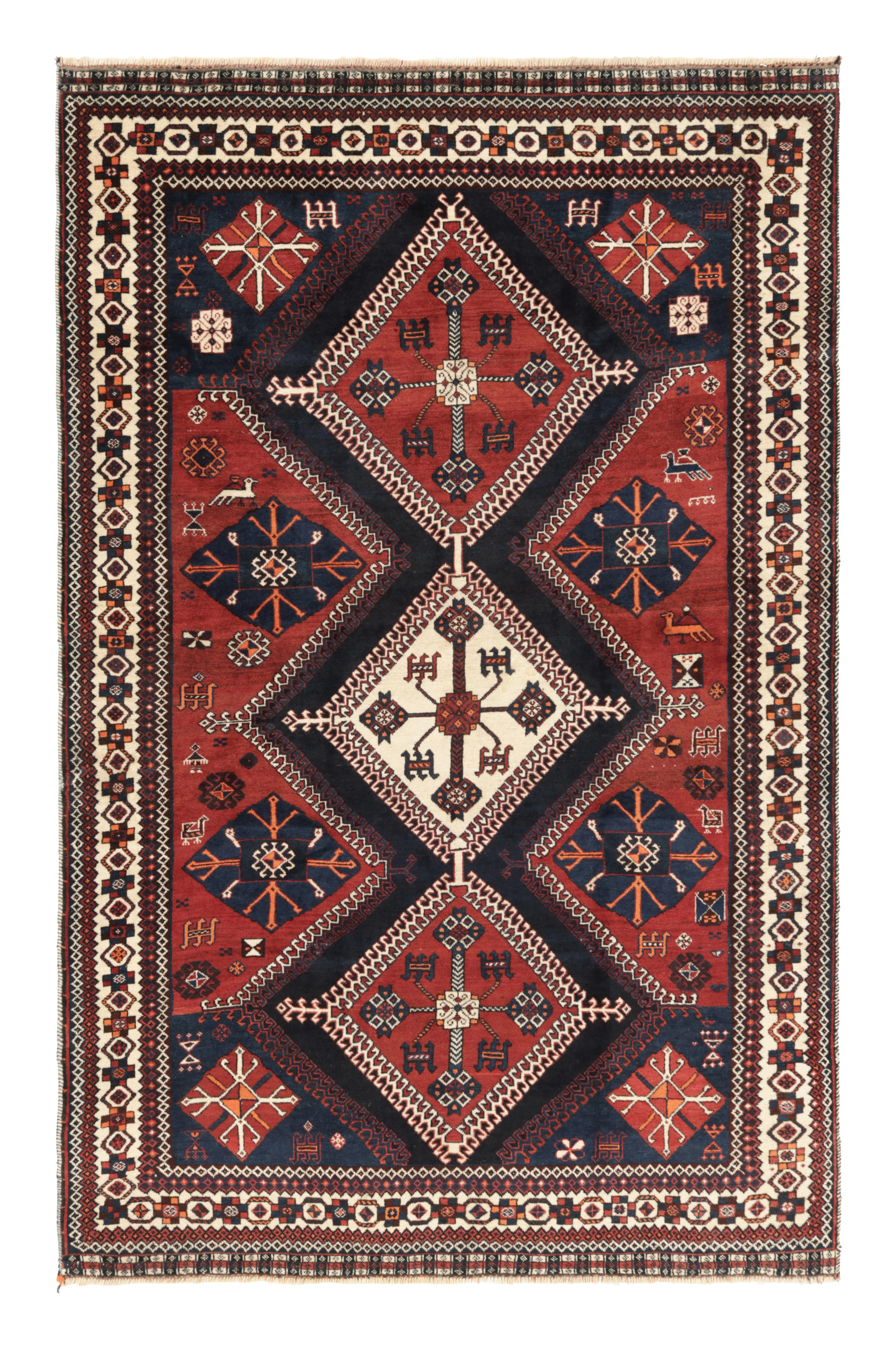 Vintage Gabbeh Medallion Rug