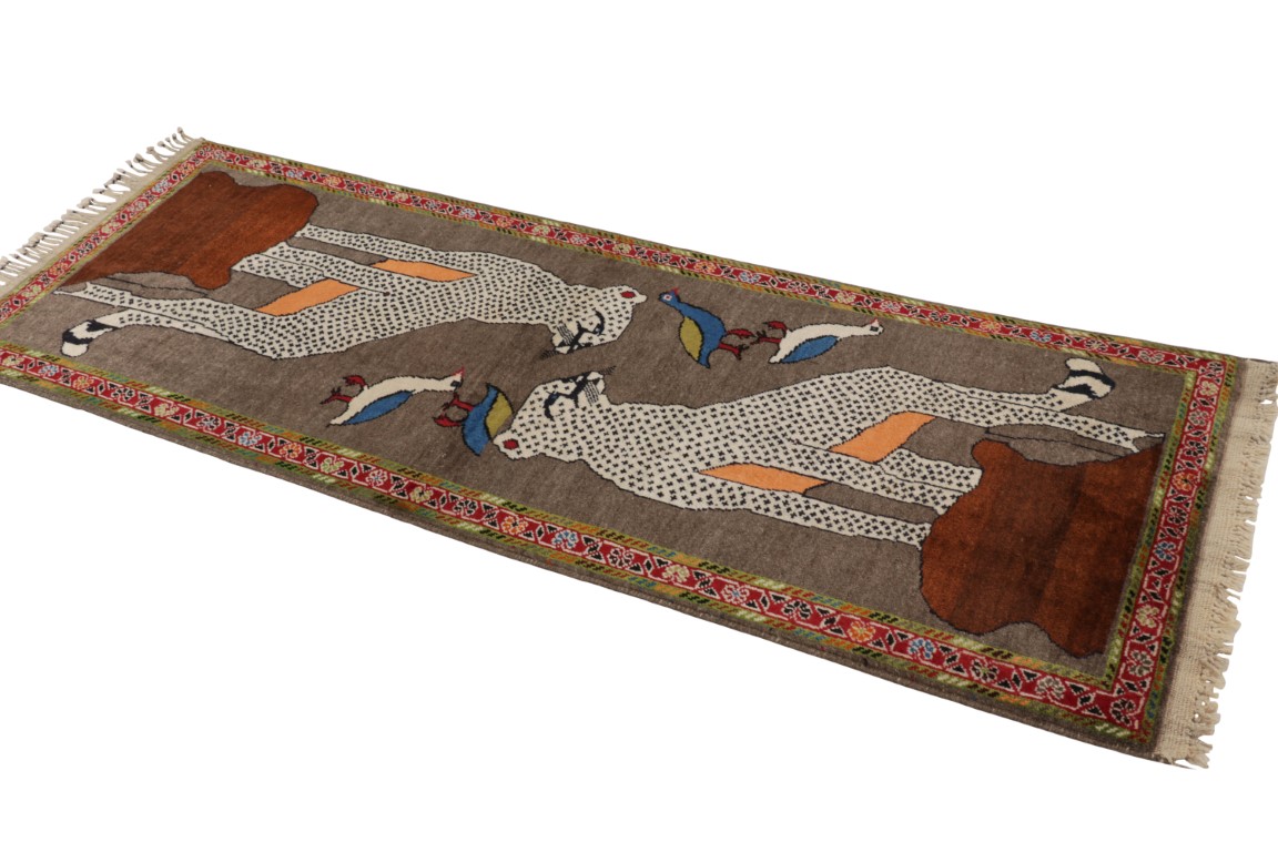 Vintage Gabbeh Runner Rug