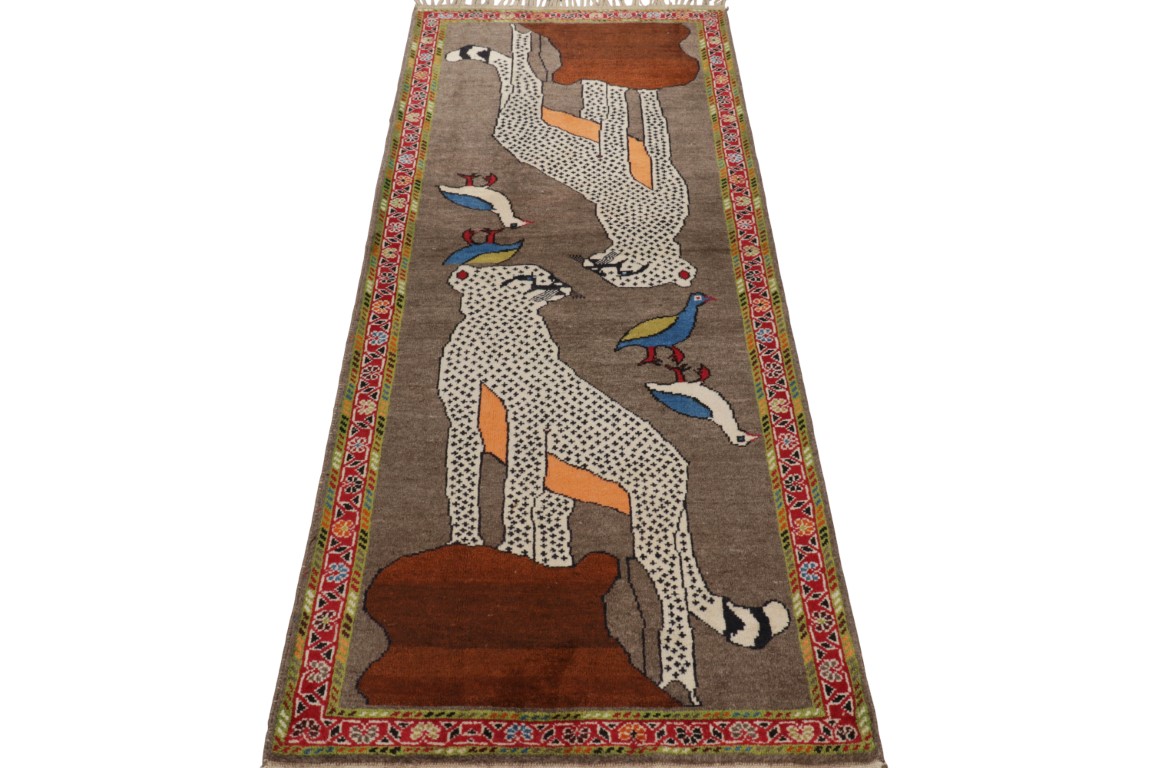 Vintage Gabbeh Runner Rug