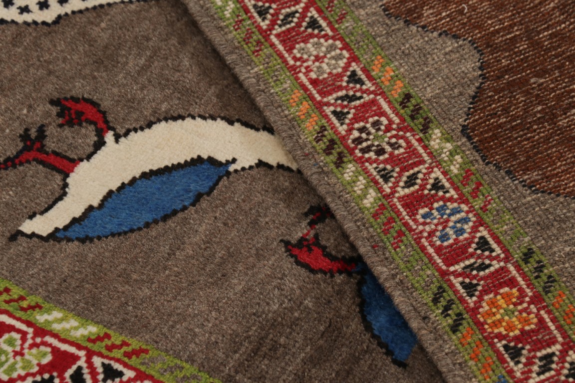 Vintage Gabbeh Runner Rug