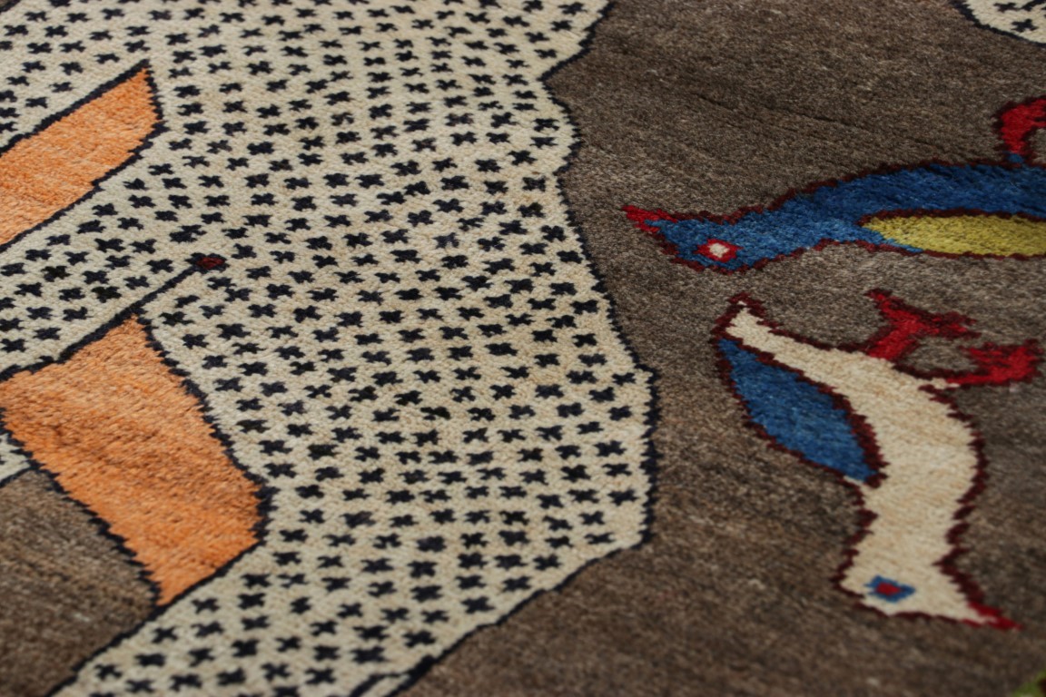 Vintage Gabbeh Runner Rug