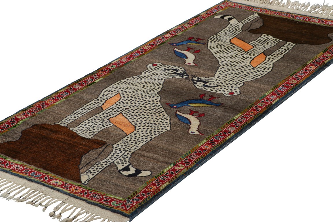 Vintage Gabbeh Runner Rug