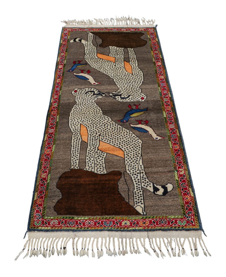 Vintage Gabbeh Runner Rug