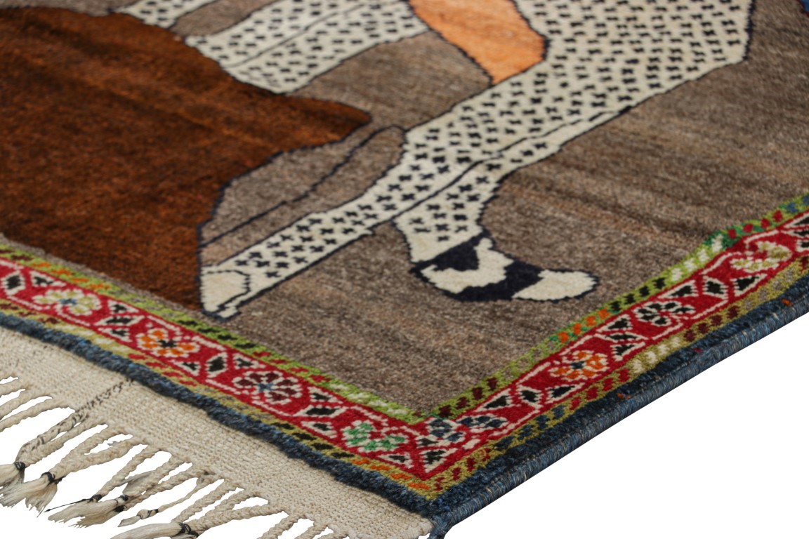 Vintage Gabbeh Runner Rug