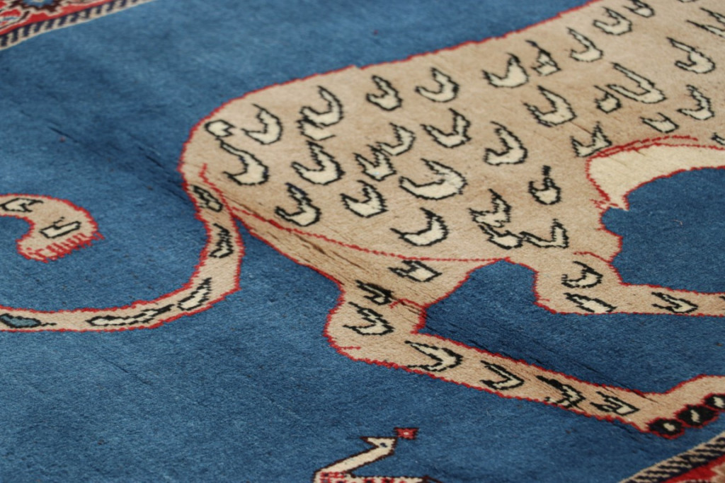 Vintage Gabbeh Pictorial Rug