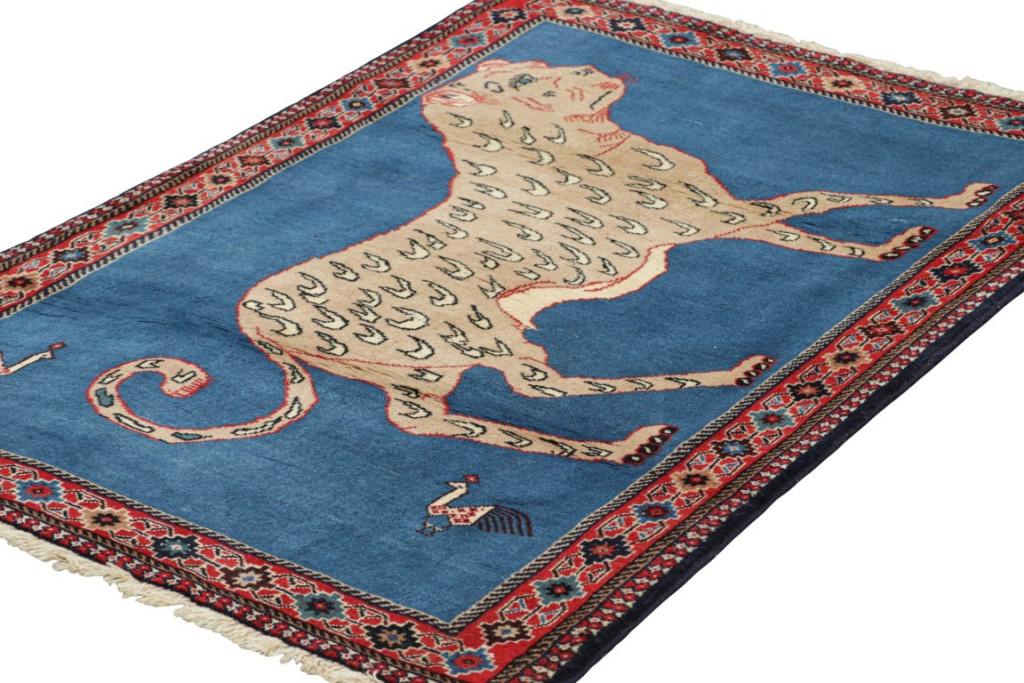 Vintage Gabbeh Pictorial Rug
