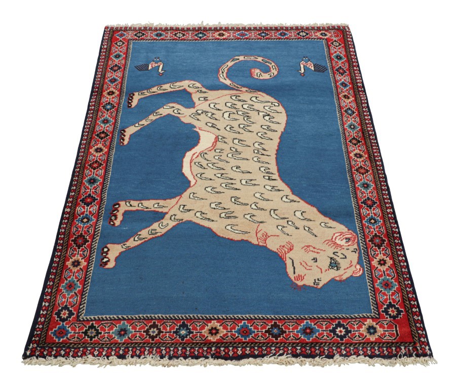 Vintage Gabbeh Pictorial Rug