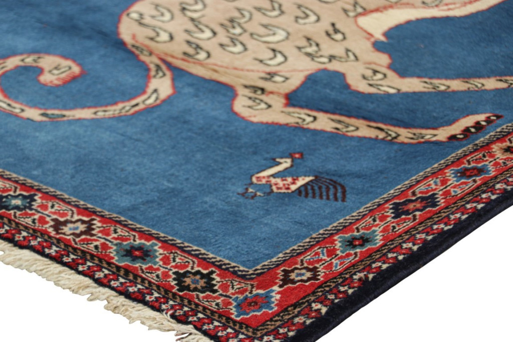 Vintage Gabbeh Pictorial Rug