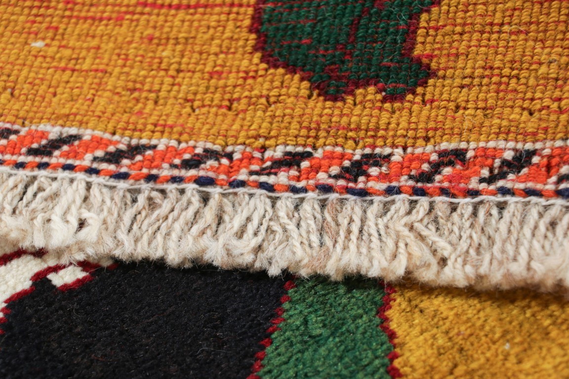 Vintage Gabbeh Pictorial Rug