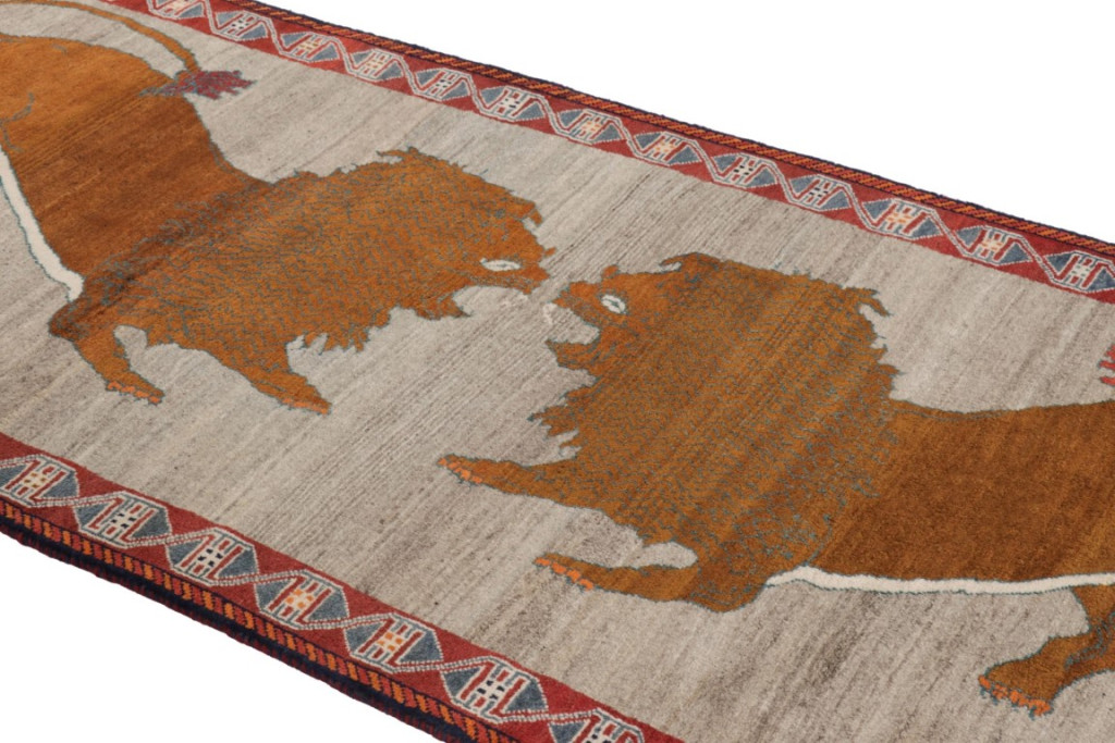 Vintage Gabbeh Pictorial Rug