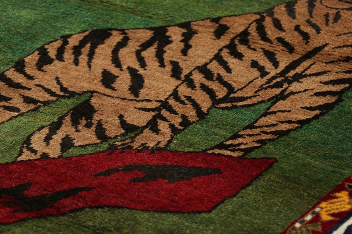 Vintage Gabbeh Pictorial Rug