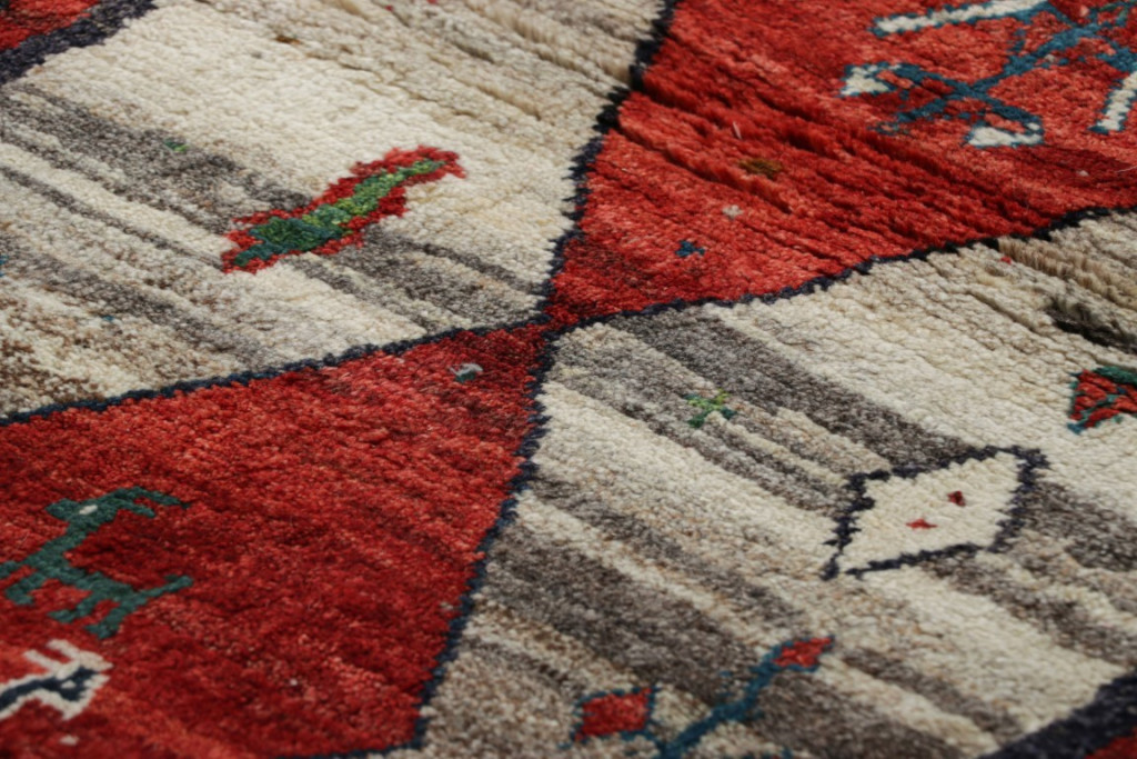 Vintage Gabbeh Pictorial Rug