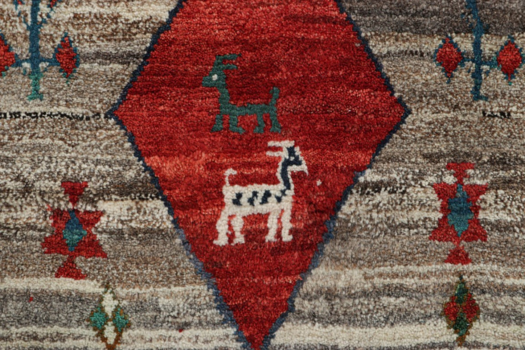 Vintage Gabbeh Pictorial Rug