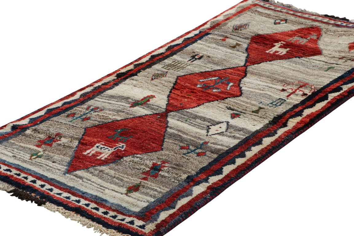 Vintage Gabbeh Pictorial Rug