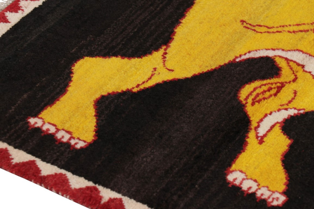 Vintage Gabbeh Pictorial Rug