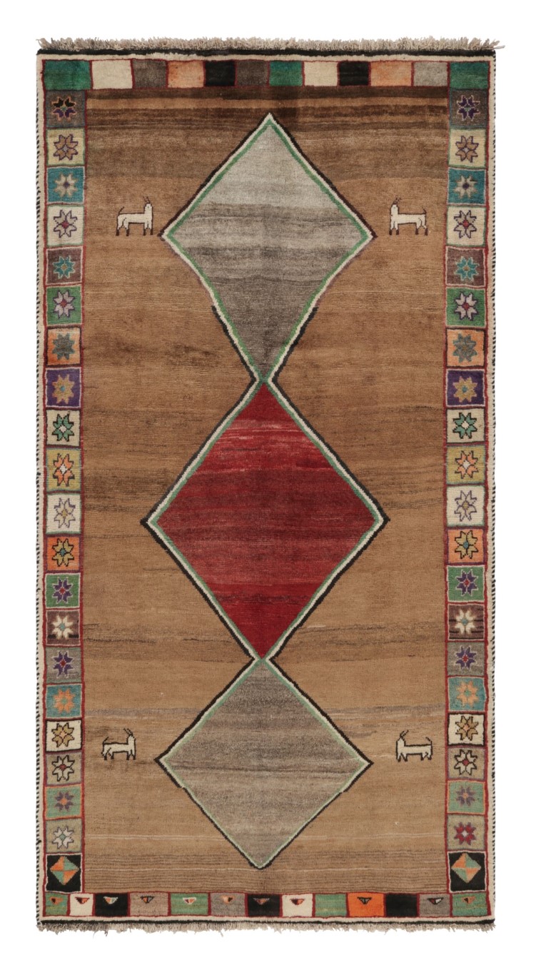 Vintage Gabbeh Geometric Rug