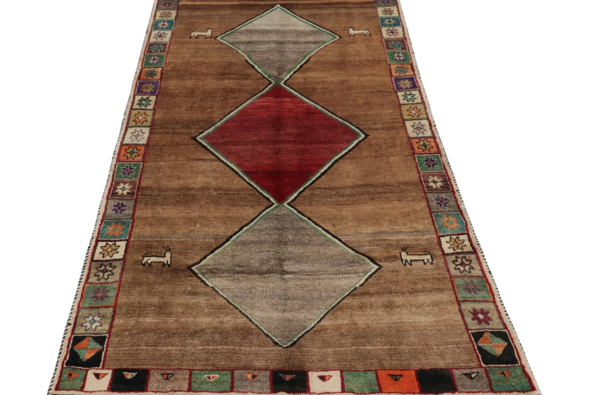 Vintage Gabbeh Geometric Rug