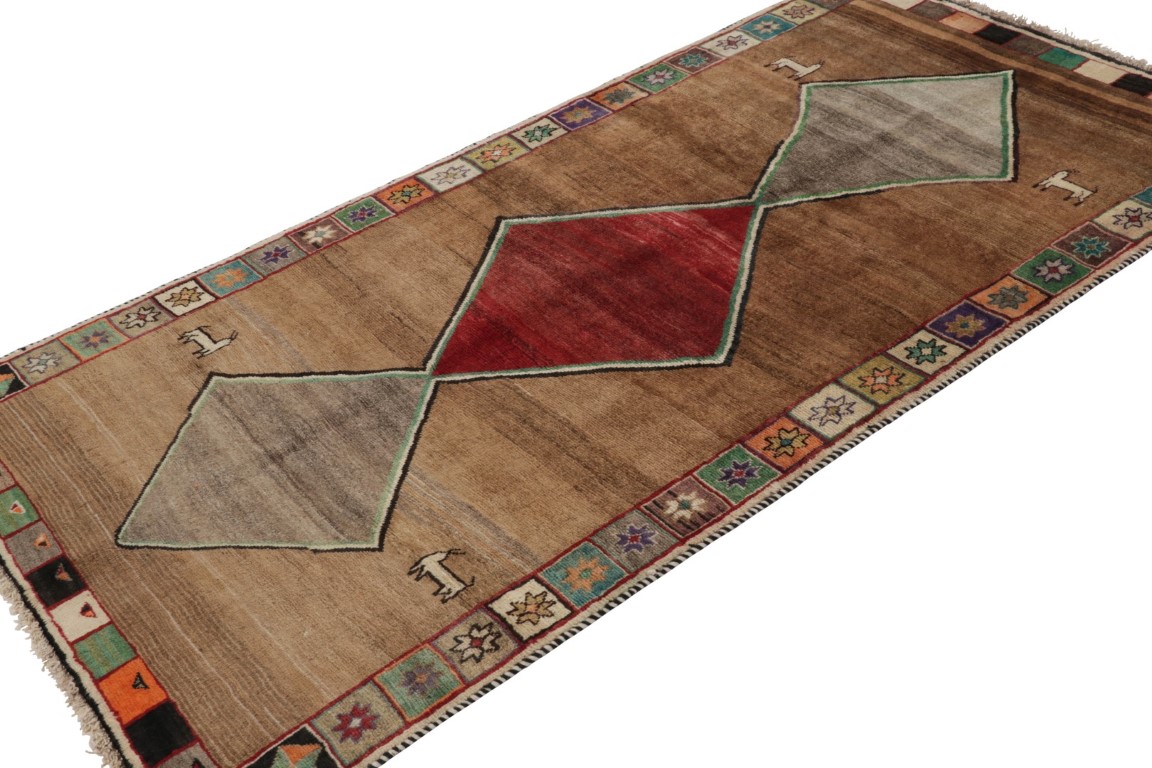 Vintage Gabbeh Geometric Rug