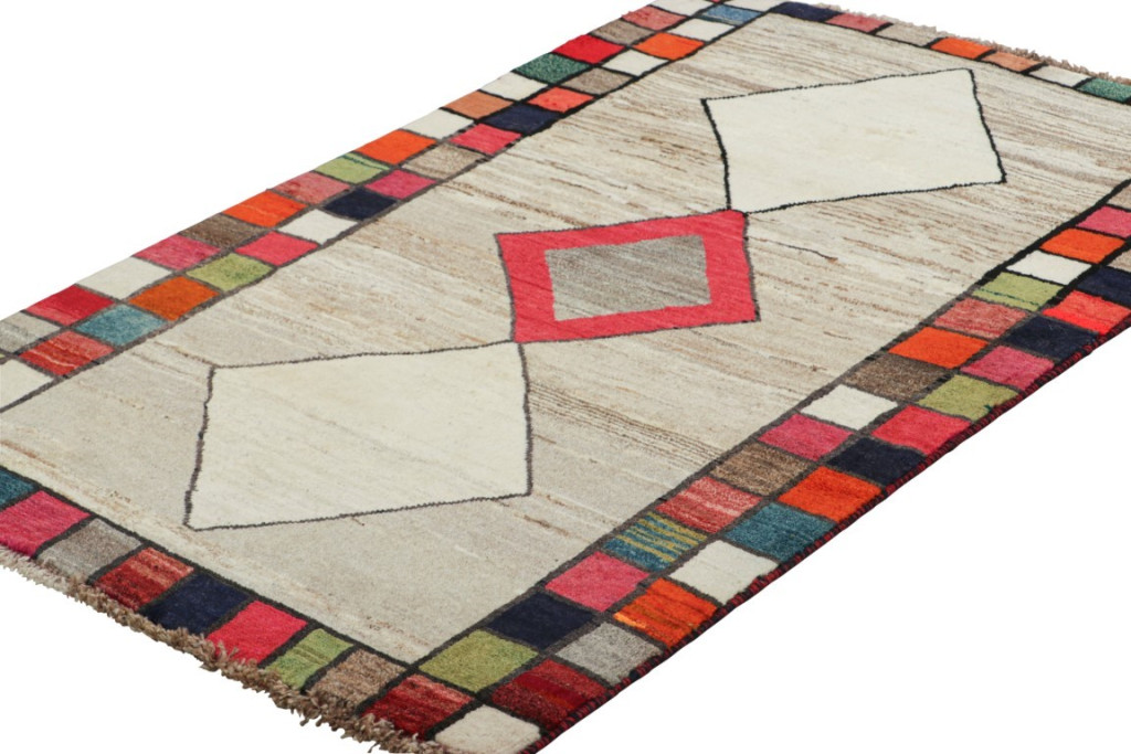 Vintage Gabbeh Geometric Rug