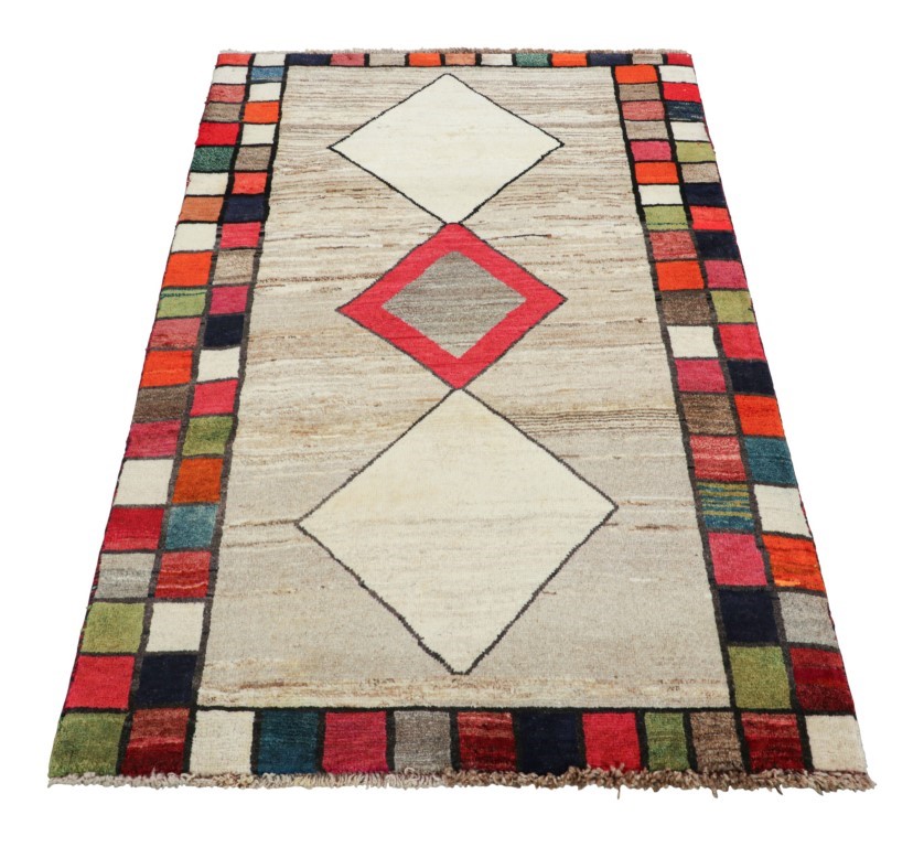 Vintage Gabbeh Geometric Rug