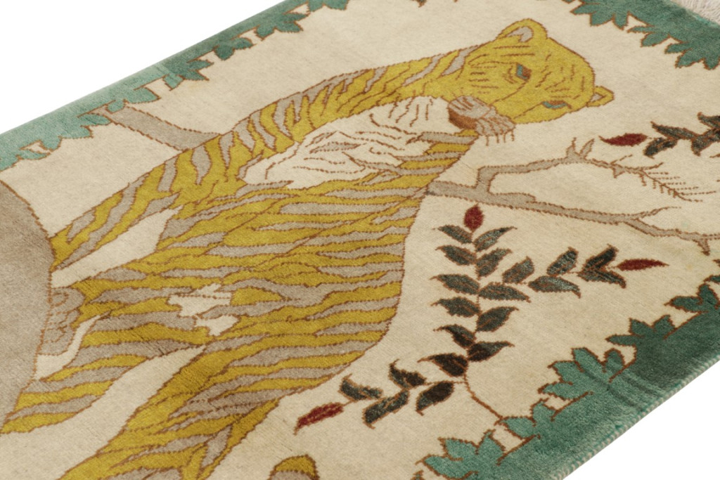 Vintage Gabbeh Pictorial Rug
