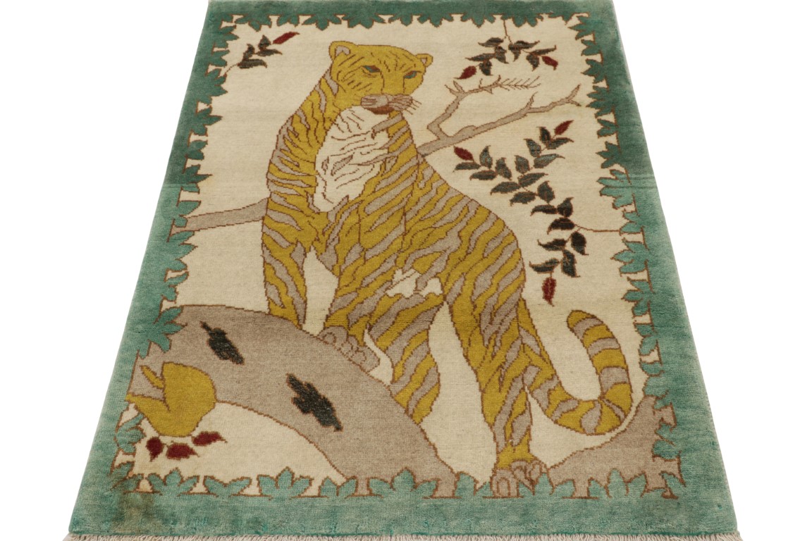 Vintage Gabbeh Pictorial Rug
