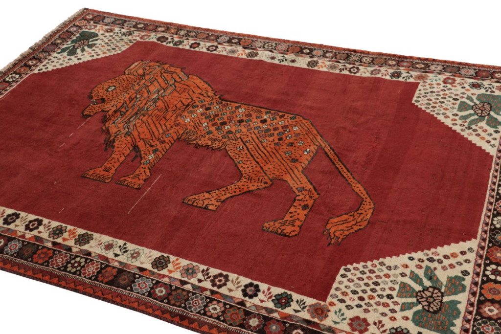 Vintage Gabbeh Pictorial Rug
