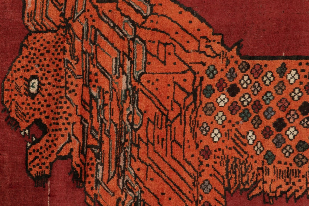 Vintage Gabbeh Pictorial Rug