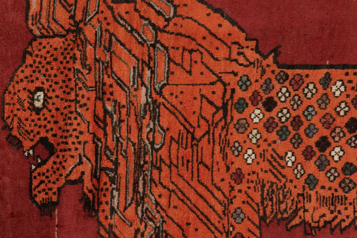 Vintage Gabbeh Pictorial Rug