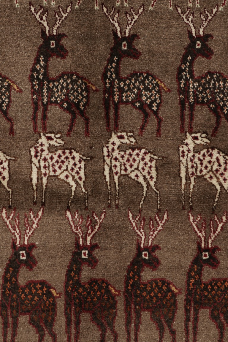Vintage Gabbeh Pictorial Rug
