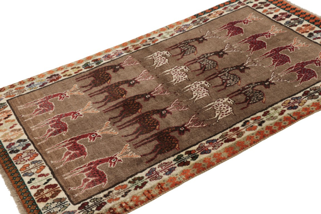 Vintage Gabbeh Pictorial Rug