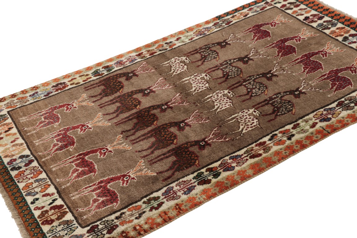 Vintage Gabbeh Pictorial Rug