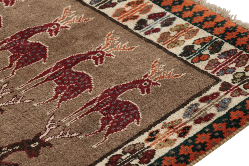Vintage Gabbeh Pictorial Rug