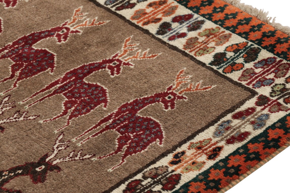 Vintage Gabbeh Pictorial Rug