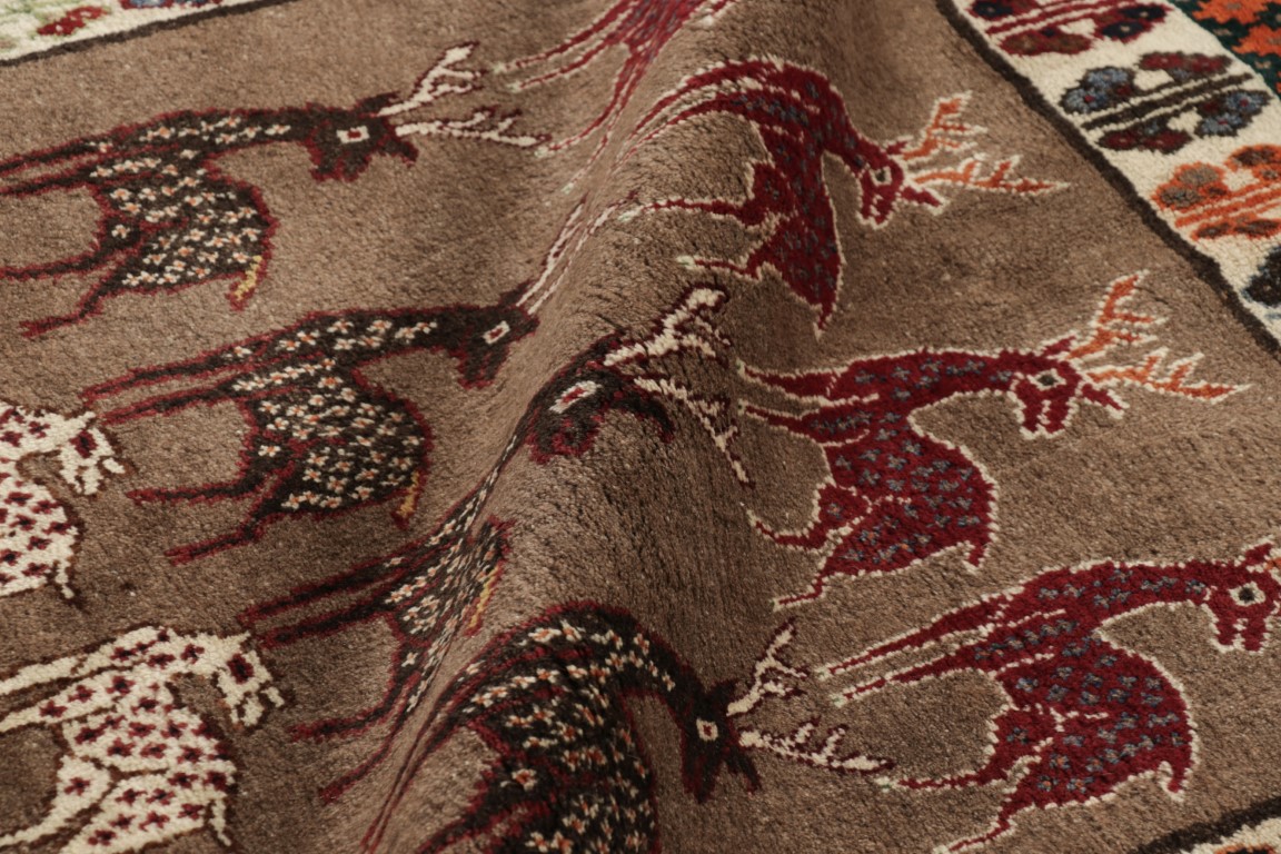 Vintage Gabbeh Pictorial Rug