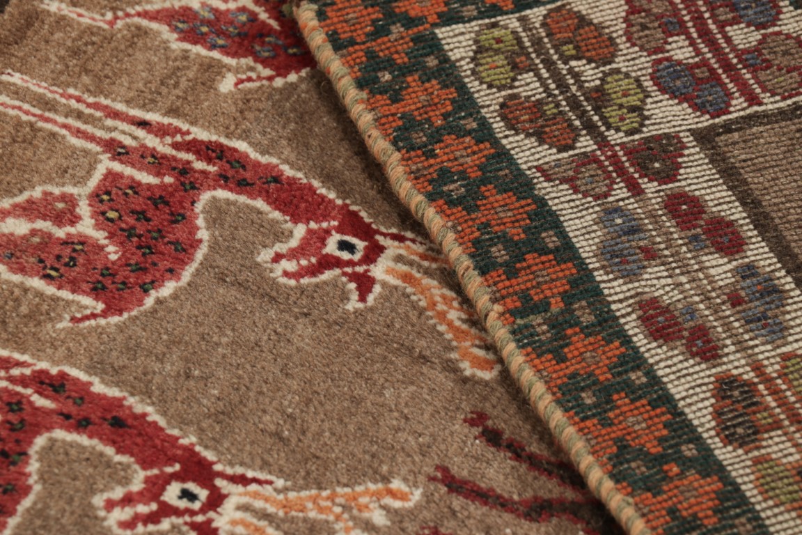 Vintage Gabbeh Pictorial Rug