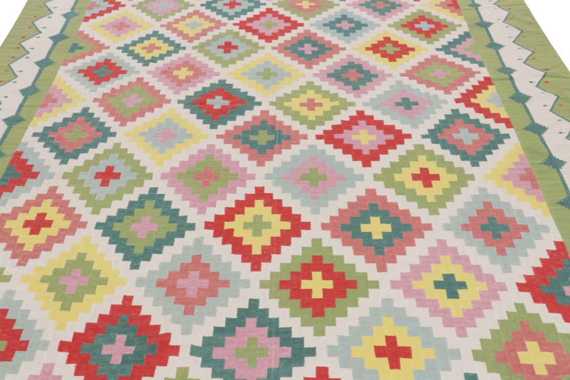 Contemporary Dhurrie Geometric Rug