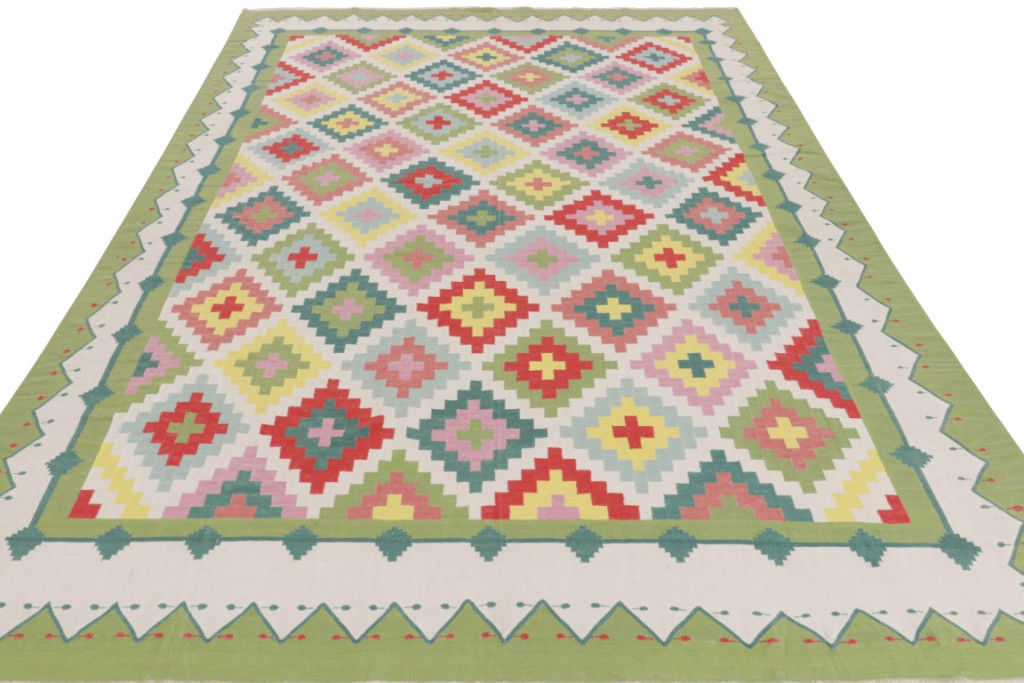 Contemporary Dhurrie Geometric Rug