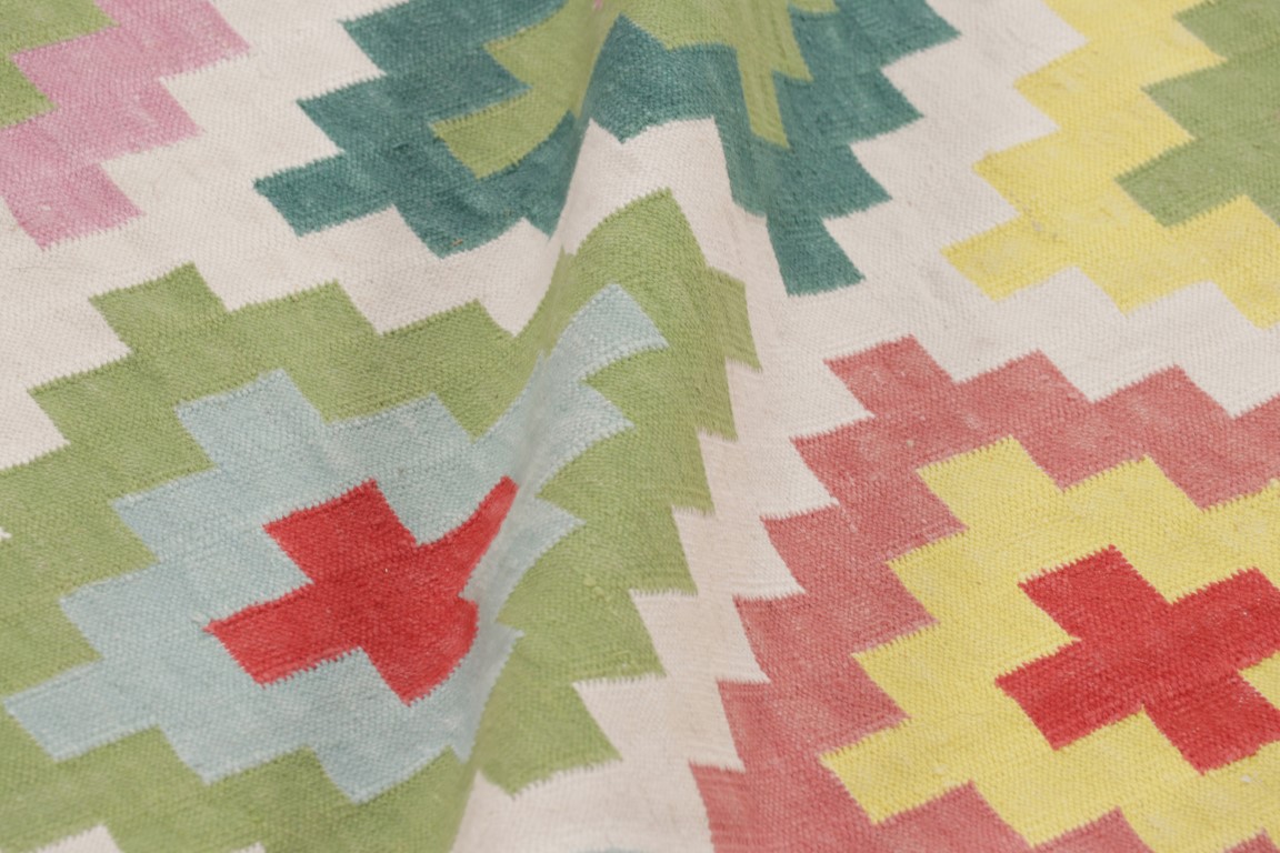 Contemporary Dhurrie Geometric Rug