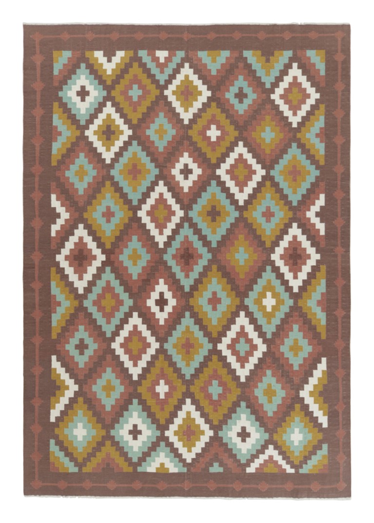 Contemporary Dhurrie Striped Rug