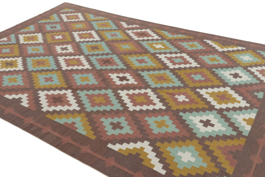 Contemporary Dhurrie Striped Rug