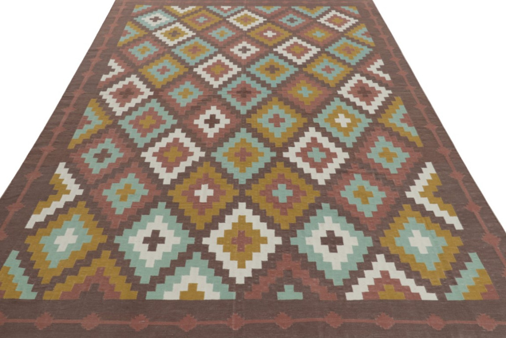 Contemporary Dhurrie Striped Rug